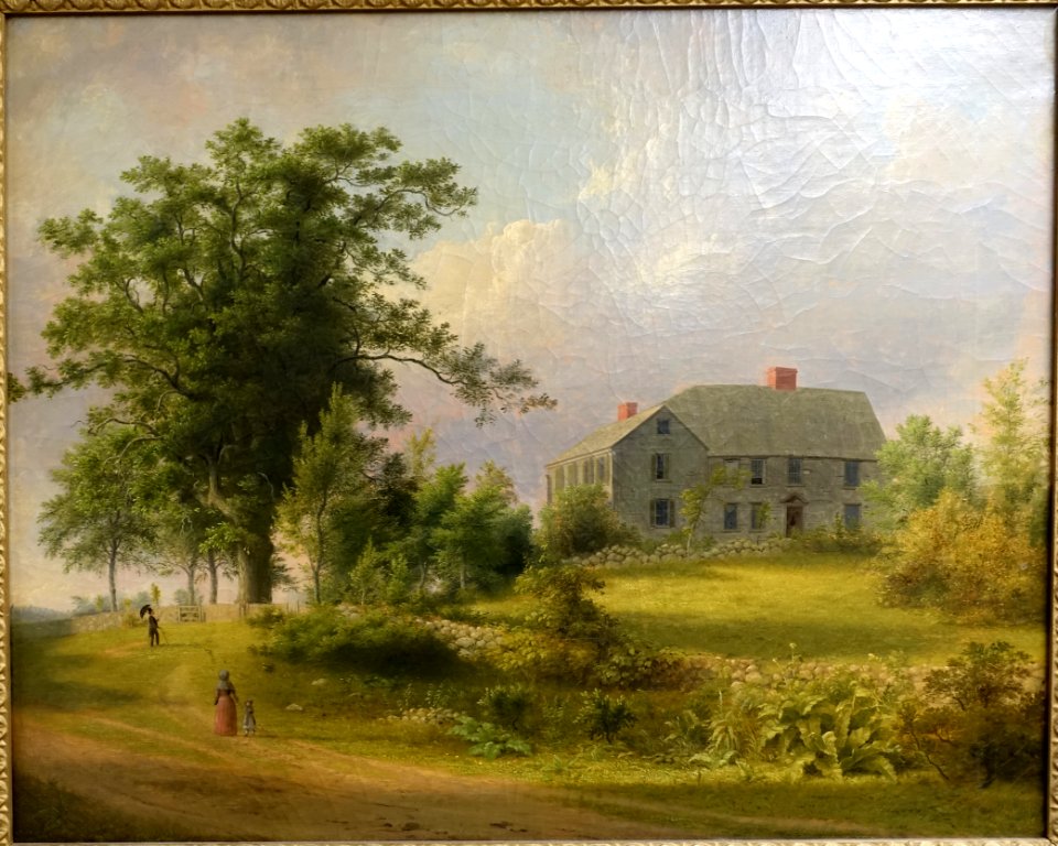 Old Avery House, razed 1895, Dedham, Massachusetts, artist unknown
