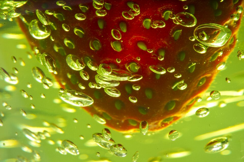 Closeup macro strawberry