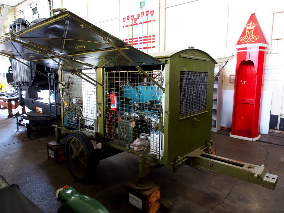Old generator car, photographed at the Aalborg Forsvars- og Garnisonsmuseum