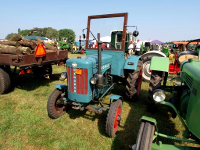 Old light blue Hanomag tracktor