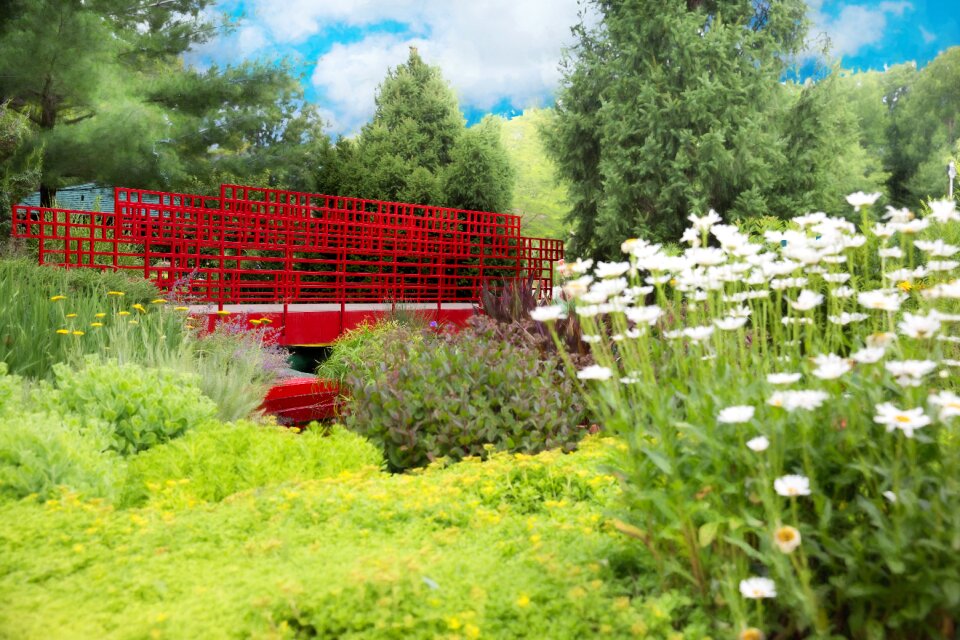 Country bridge red