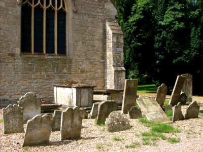 Old gravestones, Kirklington church photo