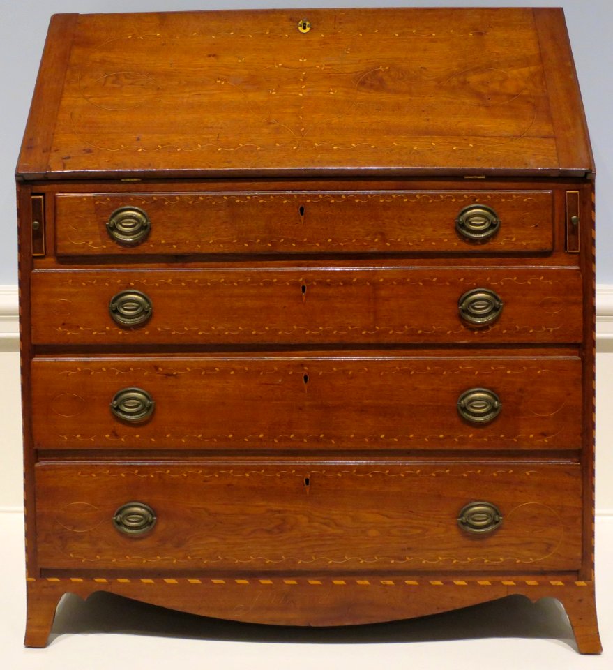 Ohio slant lid desk, 1819, black walnut, Dayton Art Institute