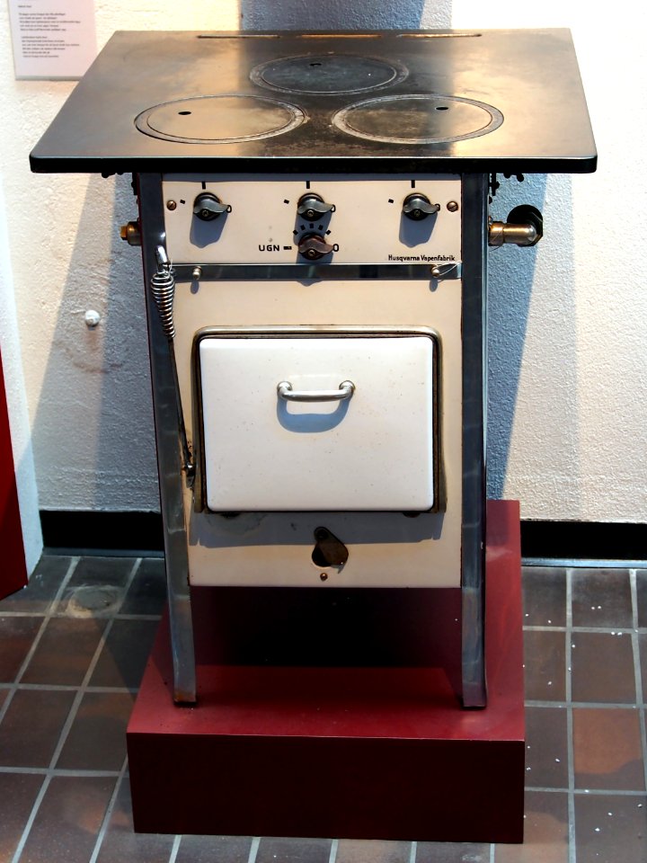 Old gas stove Teknikens och Sjöfartens hus, Science and Maritime House