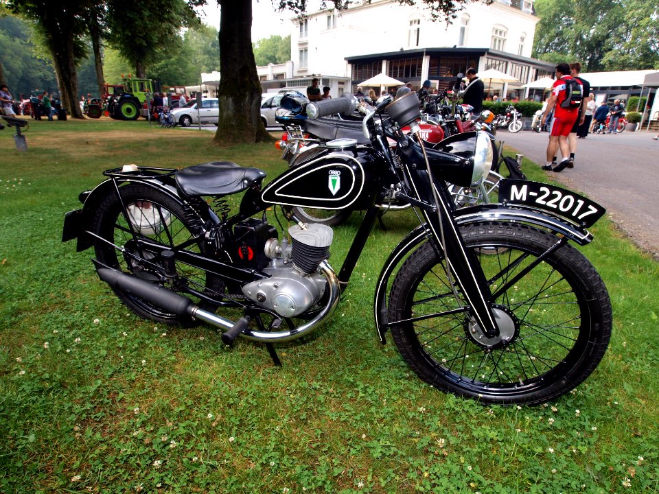 Old DKW motorcycle at Millingen pic2