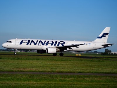 OH-LZF Finnair Airbus A321-211 takeoff from Schiphol (AMS - EHAM), The Netherlands, 11june2014, pic-2