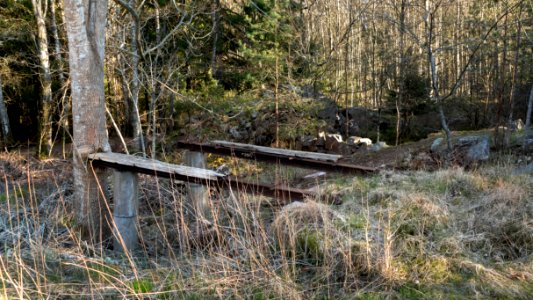 Old car inspection pit at Myrstigen 1