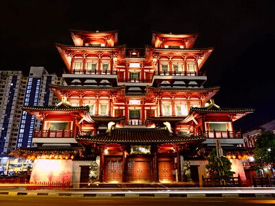 Buddhism night tourist attraction photo