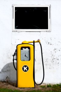 Old Koppartrans gas pump on a farm in Immestad