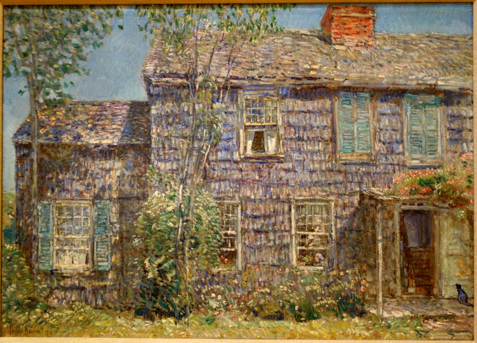 Old House, Easthampton, Long Island, by Frederick Childe Hassam, 1919, oil on canvas - New Britain Museum of American Art - DSC09002