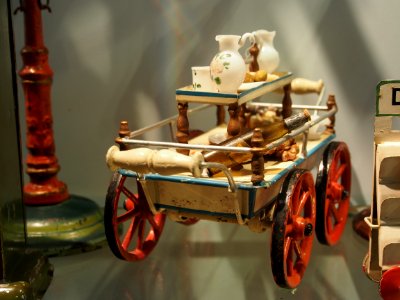 Old food cart for toy train station 