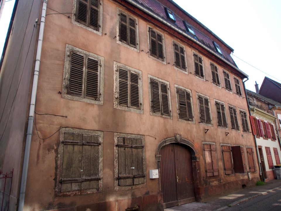 Old house (1818) Rue Reber, Sainte-Marie-aux-Mines, Alsace
