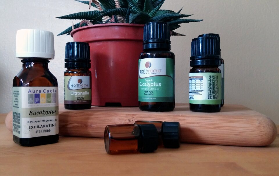 Bottles aromatherapy eucalyptus