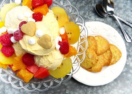 Fruit fruits milk ice cream photo