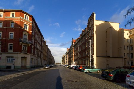 Oederaner Straße, November 2015 - Blick richtung norden
