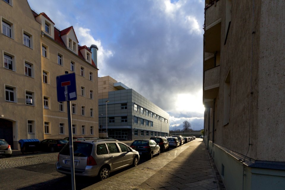 Oederaner Straße, November 2015 - Blick richtung Heizkraftwerk