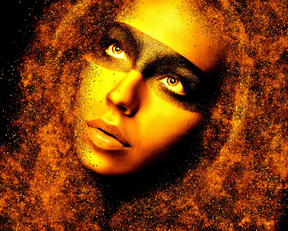 Face beautiful young woman