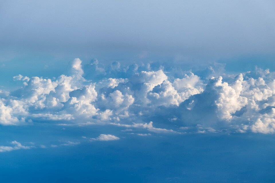 Blue blue sky clouds nature