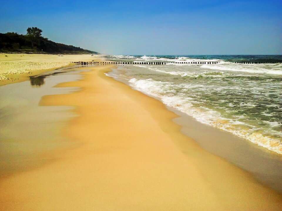 The waves the baltic sea nature