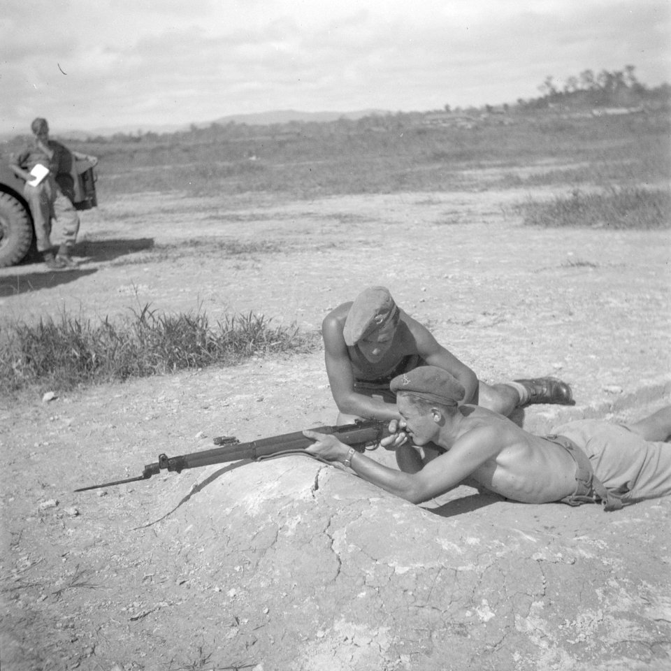 Oefening bij kamp Chaah op Malakka, Bestanddeelnr 255-8368