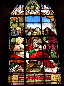 Ohain (Nord, Fr) église, vitrail C, (1888)