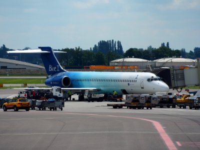 OH-BLO Blue1 Boeing 717-2K9 at Schiphol (AMS - EHAM), The Netherlands, 18may2014