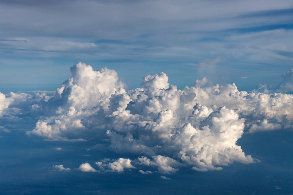 Blue blue sky clouds nature
