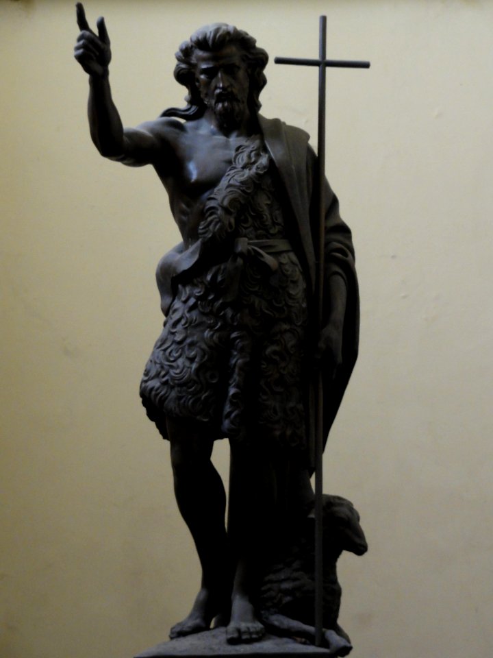 Ohain (Nord, Fr) église, statue St.Jean Baptiste