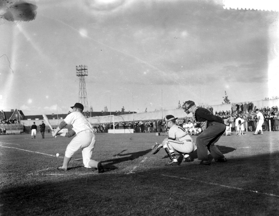Oefenwedstrijd Honkbal Nederlands elftal honkbal in Haarlem, Bestanddeelnr 908-6169