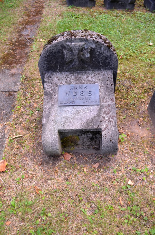 Offenbach, Alter Friedhof, Gräberfeld der in Offenbacher Lazaretten verstorbenen Soldaten des Ersten Weltkriegs, Einzelgrabstein