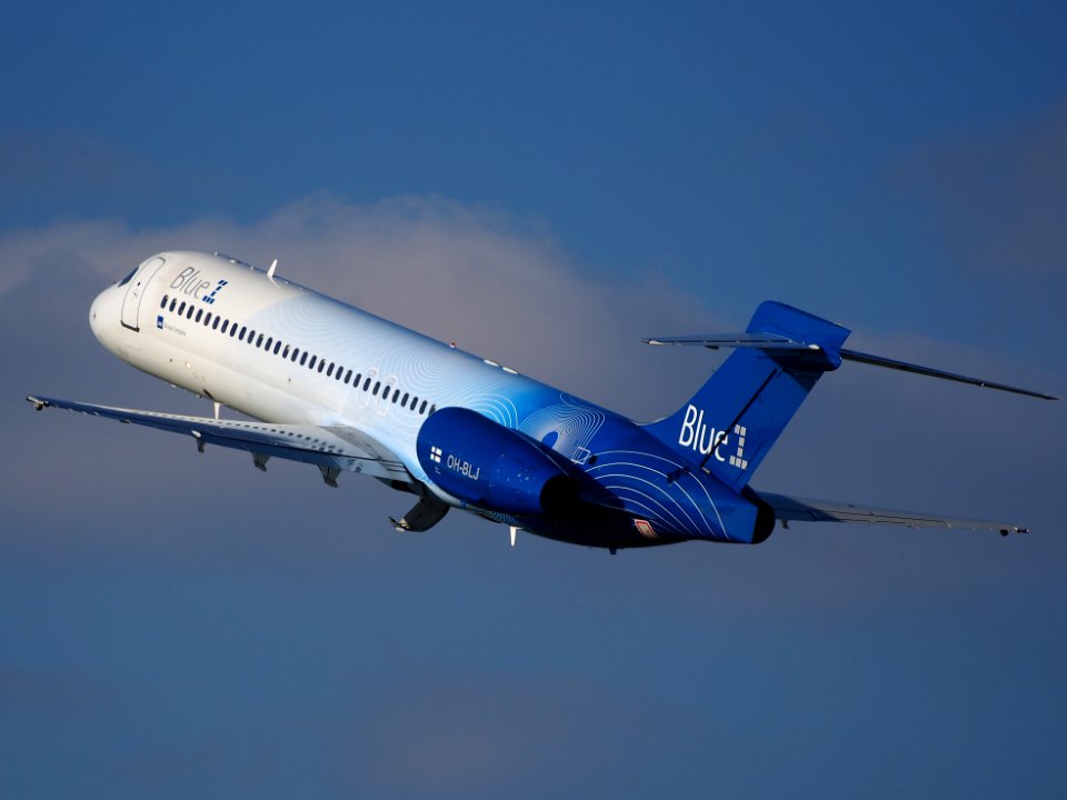 OH-BLJ Blue1 Boeing 717-23S - cn 55065, takeoff from Schiphol (AMS - EHAM), The Netherlands, 16may2014, pic-5