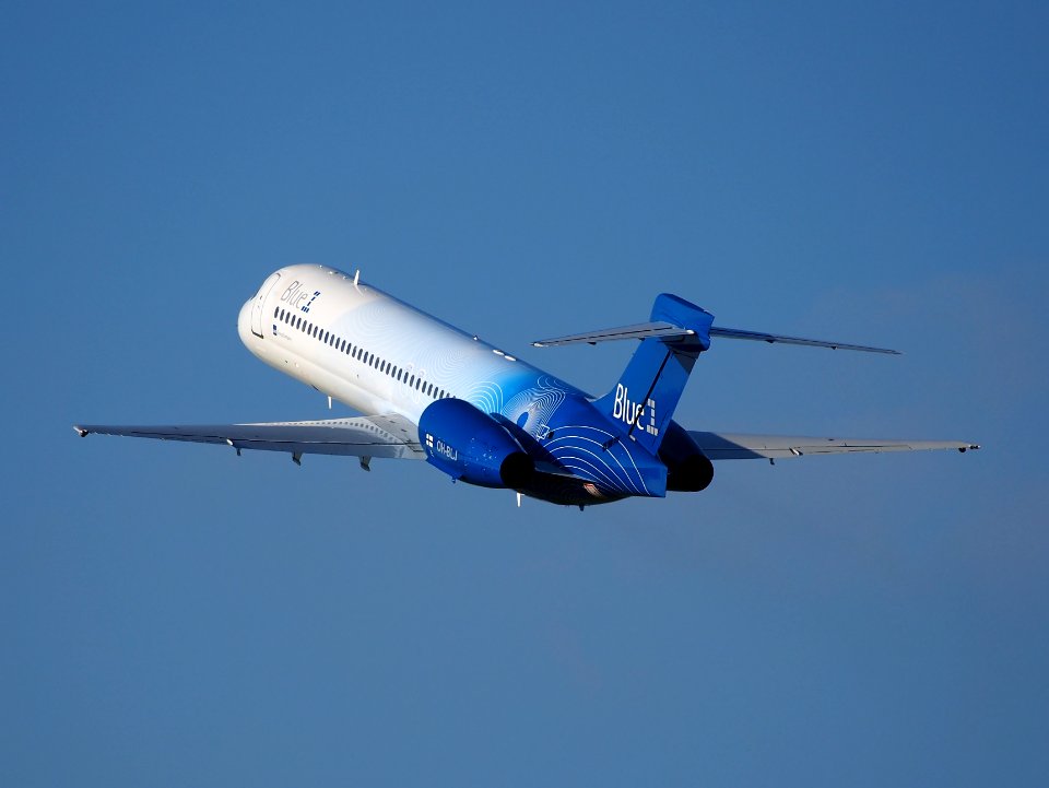 OH-BLJ Blue1 Boeing 717-23S - cn 55065, takeoff from Schiphol (AMS - EHAM), The Netherlands, 16may2014, pic-6