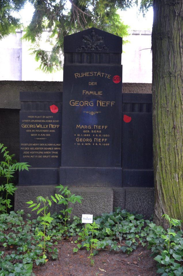 Offenbach, Alter Friedhof, Grab Georg Neef