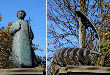 Oegstgeest kunstwerk willibrord en schip