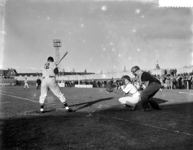 Oefenwedstrijd Honkbal Nederlands elftal honkbal in Haarlem, Bestanddeelnr 908-6168