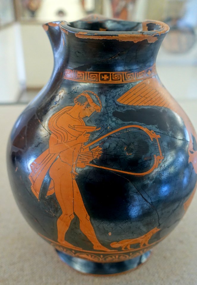 Oinochoe (choenkanne) with Anthesteria scene, Athens, 460-450 BC, H 4937 - Martin von Wagner Museum - Würzburg, Germany - DSC05803