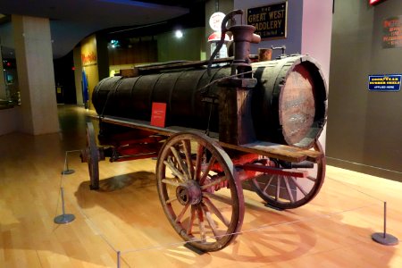 Oil Wagon Used in the Turner Valley Oilfields, date unknown, view 2 - Glenbow Museum - DSC01105