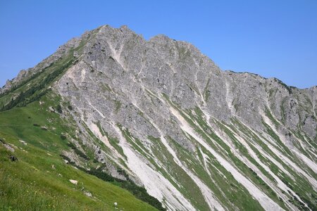 Alpine mountains flank