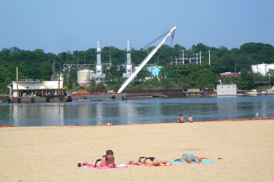 Oil docks Glenwood Landing fr Bar Beach jeh