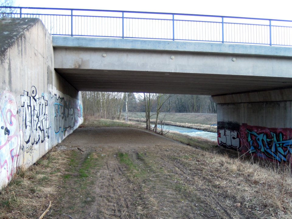 Oetzscher Brücke -Neigung- in Markkleeberg Anfang März 2018