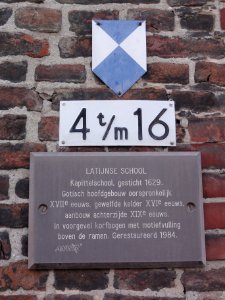 Oirschot Rijksmonument 31321 Latijnse School, Schoolstraat infobord