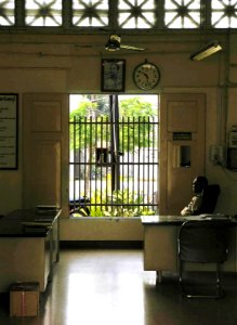 Office in train station in Thailand photo