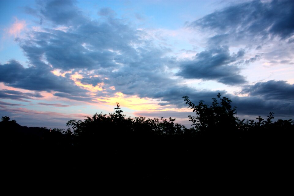 Sunset scenic clouds
