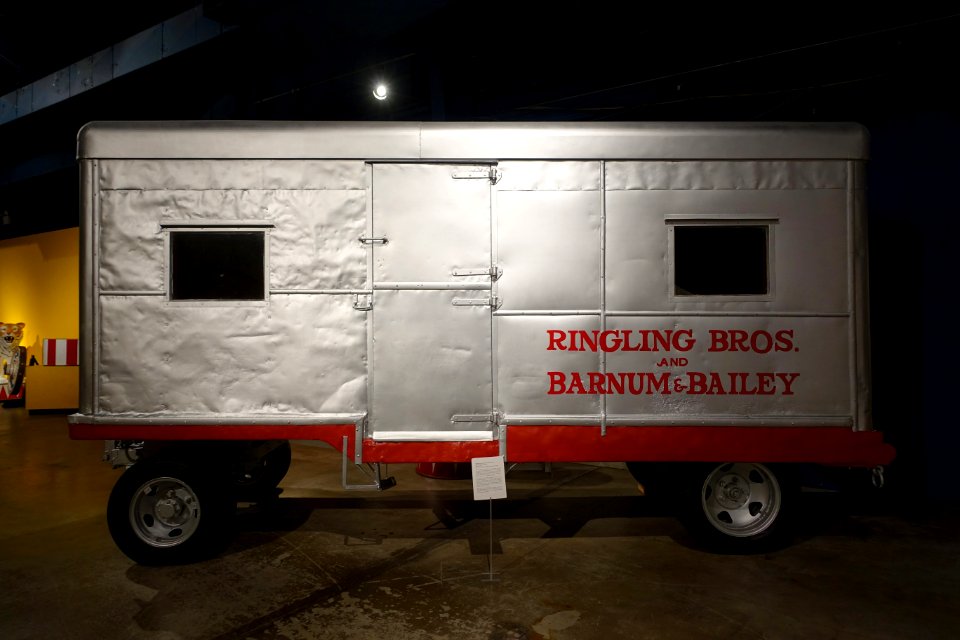 Office wagon no. 124, Ringling Bros. and Barnum & Bailey Circus, Springfield Wagon & Trailer Co., 1935, steel and wood - Circus Museum - John and Mable Ringling Museum of Art - Sarasota, FL - DSC00397