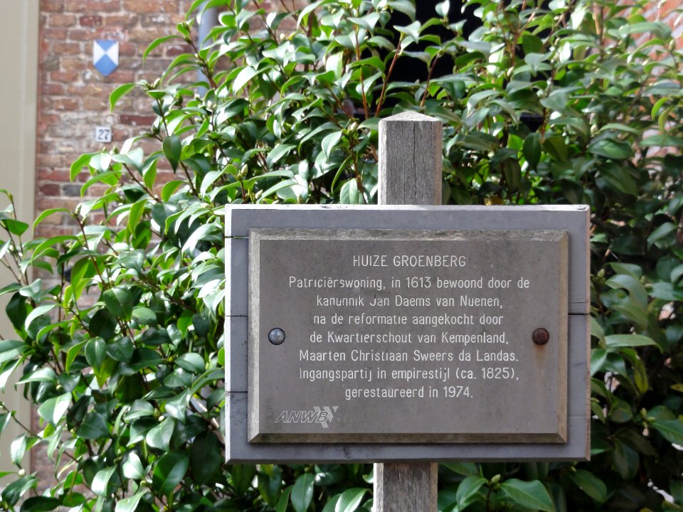 Oirschot Rijksmonument 31297 Huize Groenberg Molenstraat 27-29 infobord