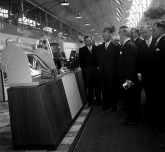 Officiele opening RAI door minister Algera, Bestanddeelnr 907-6087