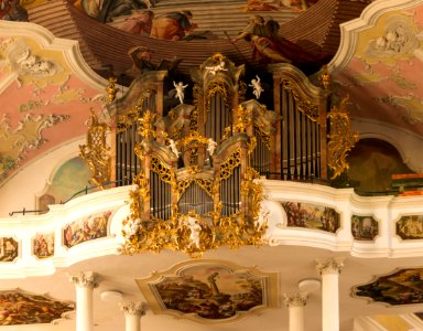 Organ, Saint Peter and Paul church, Oberammergau, Bavaria, Germany photo