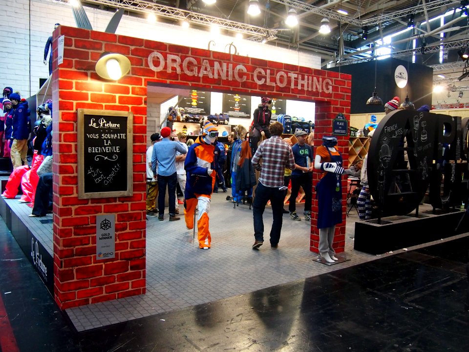 Organic clothing booth ISPO 2014 Munich