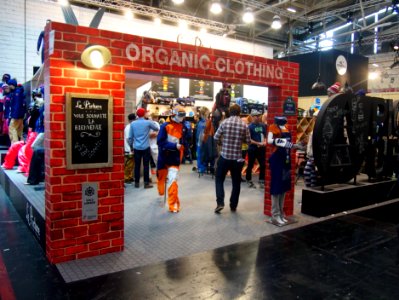 Organic clothing booth ISPO 2014 Munich