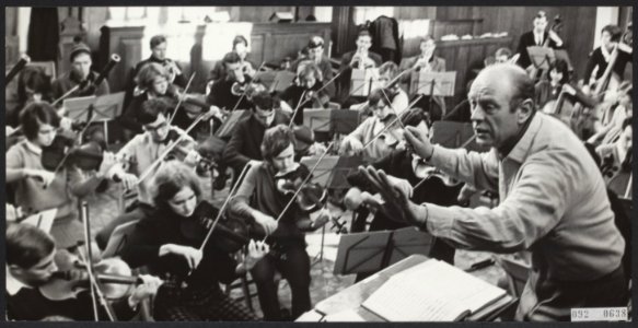 Orkesten, studenten, oefeningen, Bergen, Bestanddeelnr 092-0638